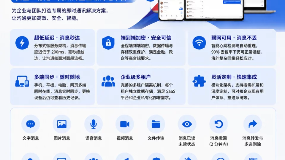 新一代企业级IM即时通讯系统:安全、高效、灵活的私有化部署解决方案