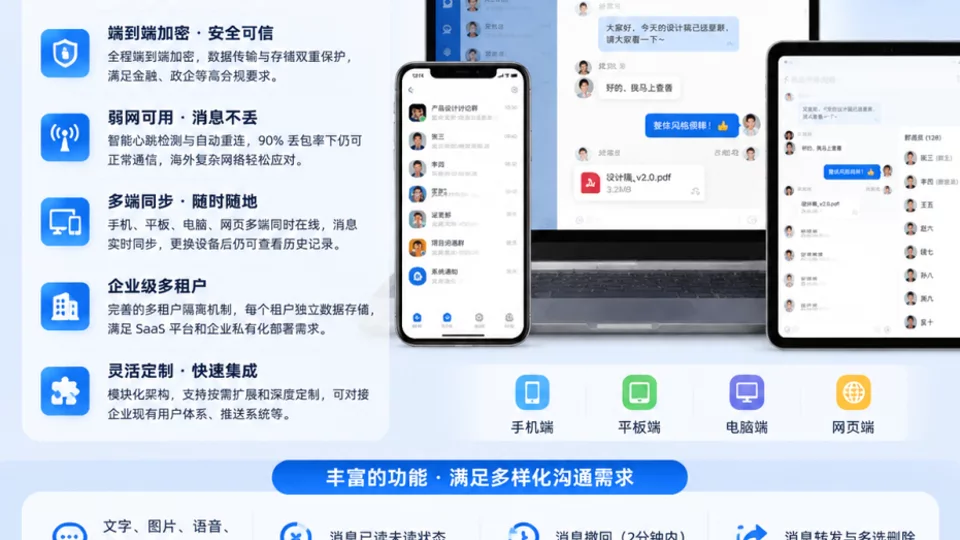 全新升级IM即时通讯系统|高效协同与多场景沟通平台正式上线