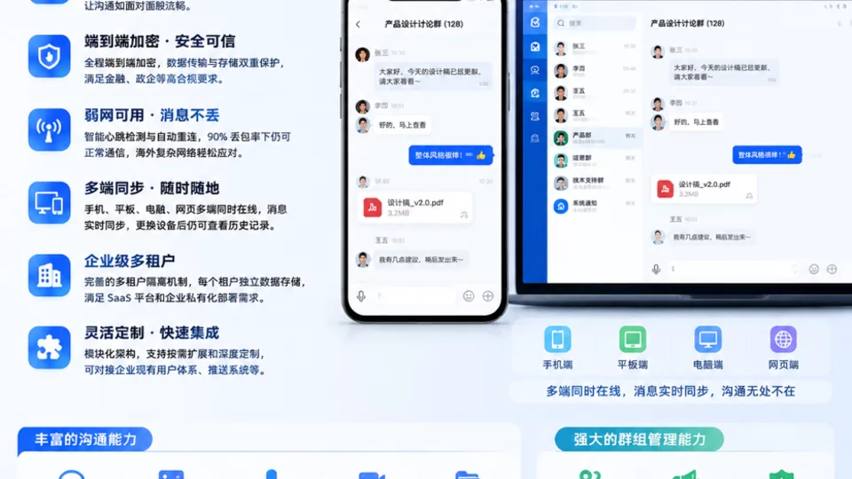 🚀 企业级IM即时通讯系统|稳定连接,助力高效运营