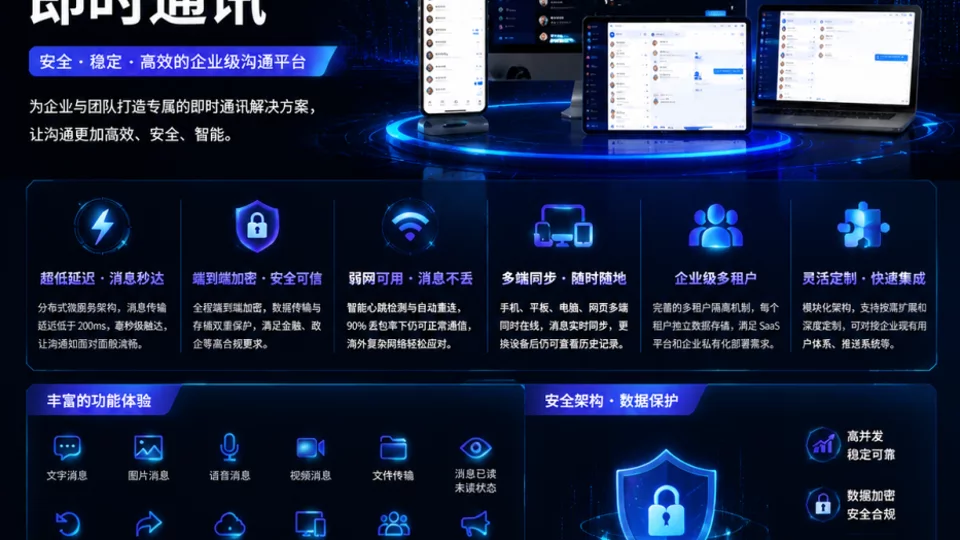 全新升级IM即时通讯系统上线,打造高效稳定的沟通平台